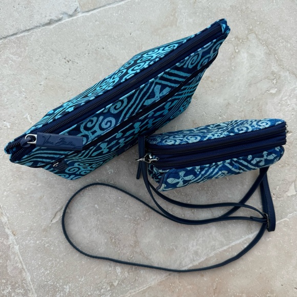 Vera Bradley RFID All in One Crossbody + Matching Pouch in Cuban Tiles Print - Picture 4 of 8